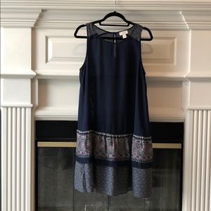 Light weight flowy Navy tank dress